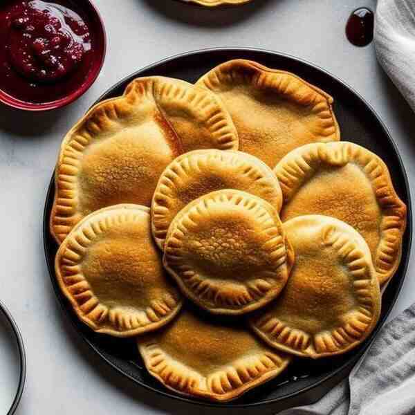 Постные жареные пирожки с джемом